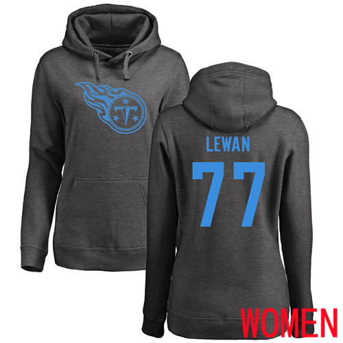 Tennessee Titans Ash Women Taylor Lewan One Color NFL Football 77 Pullover Hoodie Sweatshirts